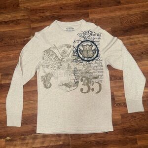 Arizona Jean Company Cream Long Sleeve Shirt